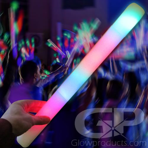 LifBetter 20PCS/Pack 16 LED Foam Glow Sticks Children Toy Birthdays Festivals 3 Modes Flashing Multicolor Light Up Batons Party Supplies Raves 
