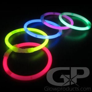 8 Inch Standard Glow Bracelets - Assorted Colors