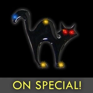 Light Up Halloween Pin Black Cat On Sale Special Cheap