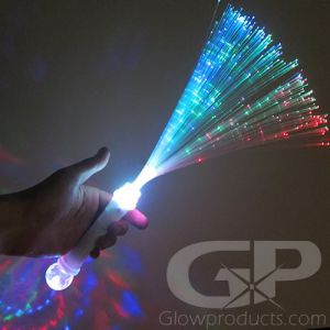 Fiber Optic Wands with Glowing Light Show Disco Ball Handle
