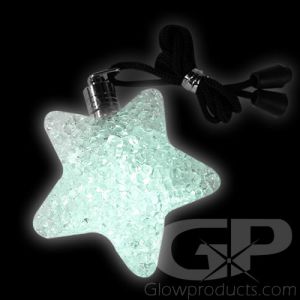 White Star Glowing Pendant Necklaces