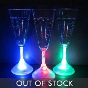 Glowing Champagne Flutes with LED Lights