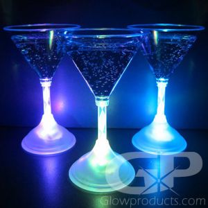 Glowing Light Up Martini Glasses