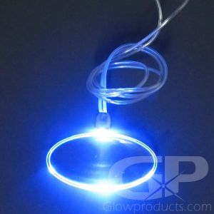 Light Up Oval Shape LED Glow Pendant Necklace