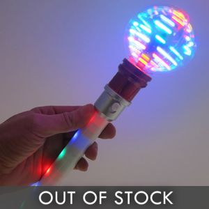 Light Up Spinning Ball Wand with Star