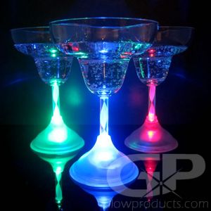 Light Up Margarita Glasses with Multi-Color LED Lights