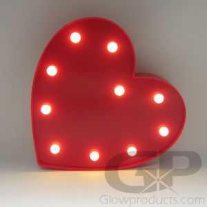 Light Up Marquee Heart Shape