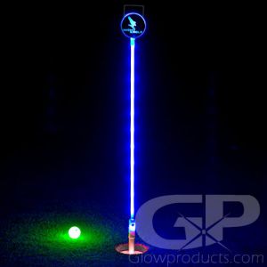 Putting Flag Pole with Glowing LED Lights