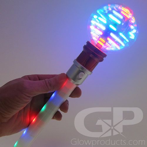 light up spinning ball wand