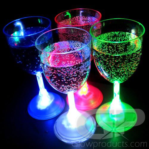 Light Up LED Wine Glasses - Single 