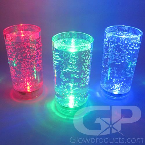 led plastic glasses